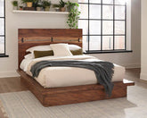 Coaster Winslow Eastern King Bed Smokey Walnut and Coffee Bean Model 223250KE